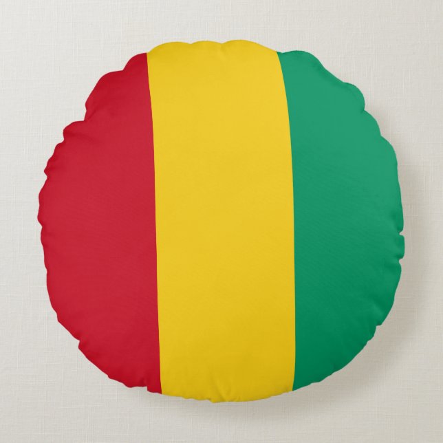 Guinea Flag Round Pillow (Front)