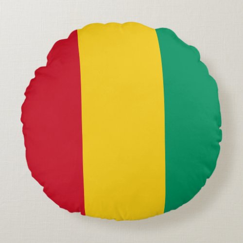 Guinea Flag Round Pillow