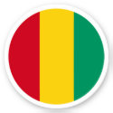 Guinea Flag Round Sticker