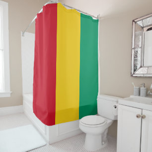Guinea flag shower curtain