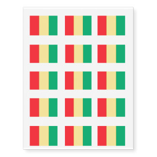 Guinea Flag Temporary Tattoos