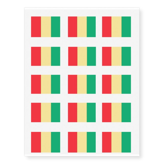 Guinea Flag Temporary Tattoos (Front)