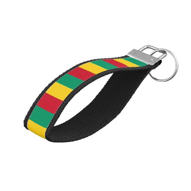 Guinea Flag Wrist Keychain (Angled Up)