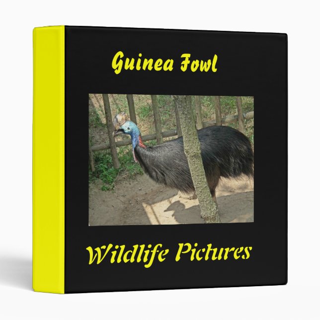 Guinea Fowl 3 Ring Binder (Front/Spine)