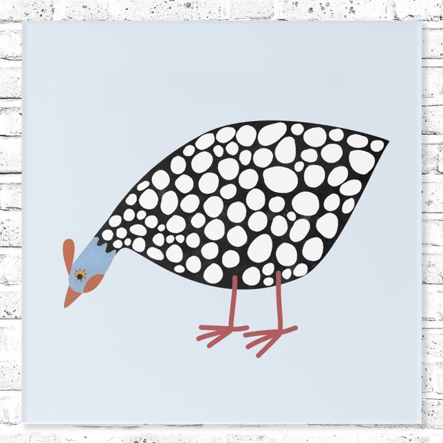 Guinea Fowl Bird Acrylic Print (Guinea Fowl fun acrylic art acrylic print)