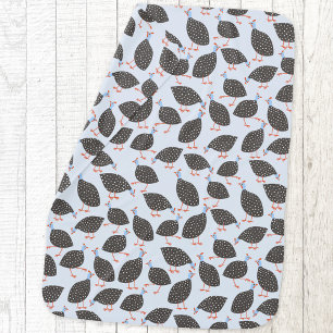 Guinea Fowl Bird Pattern Baby Blanket