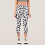 Guinea Fowl Bird Pattern Blue Capri Leggings<br><div class="desc">A fun Guinea Hen bird pattern on a light blue background.  Original art by Nic Squirrell.</div>