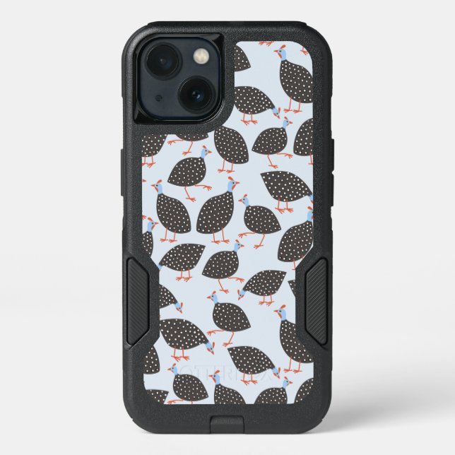 Guinea Fowl Bird Pattern Otterbox iPhone Case (Back)
