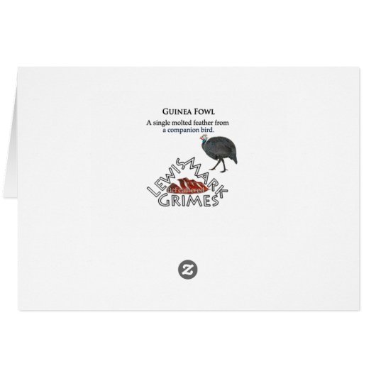 Guinea Fowl - Card (Back Horizontal)