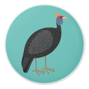Guinea Fowl Ceramic Knob