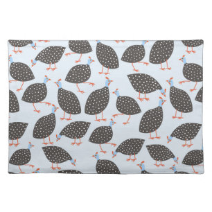 Guinea Fowl Cute Bird Pattern Cloth Placemat