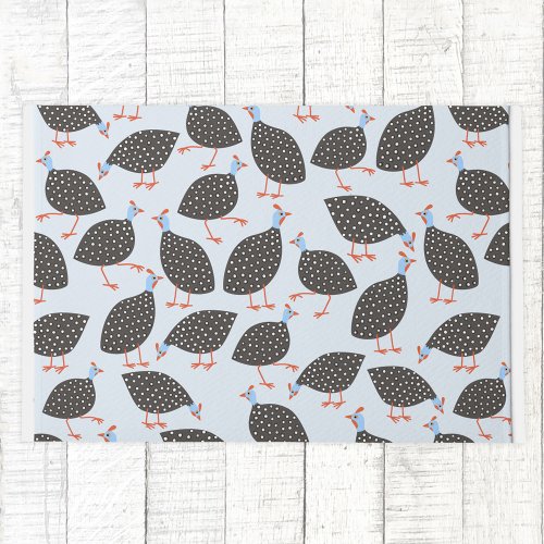 Guinea Fowl Cute Bird Pattern Doormat