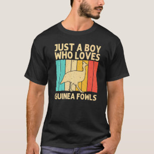 Guinea Fowl For Boys Kids Bird  Chicken Farm T-Shirt