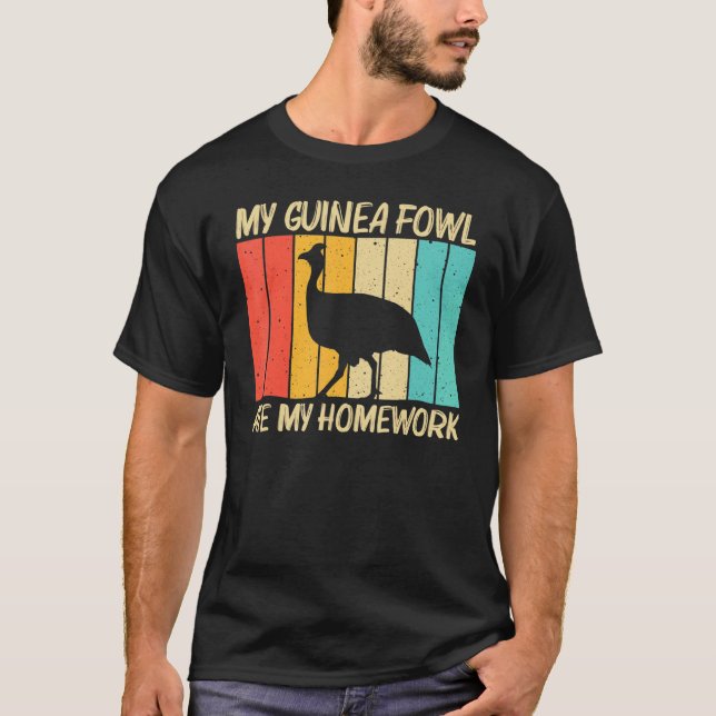 Guinea Fowl For Kids Boys Guinea Hen Poultry T-Shirt (Front)