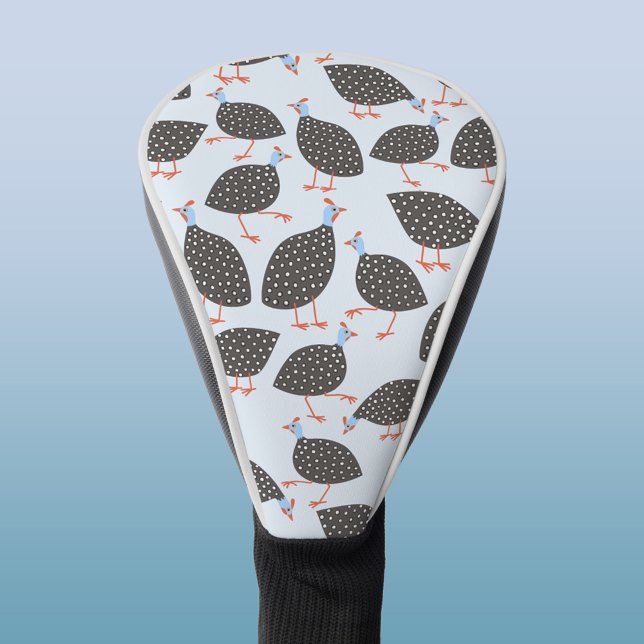 Guinea Fowl Fun Bird Golf Head Cover (Guineafowl bird pattern golf head cover)