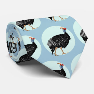 Guinea fowl illustration neck tie