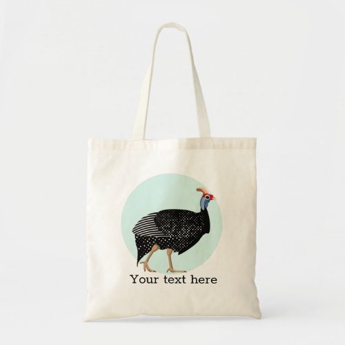 Guinea fowl illustration tote bag