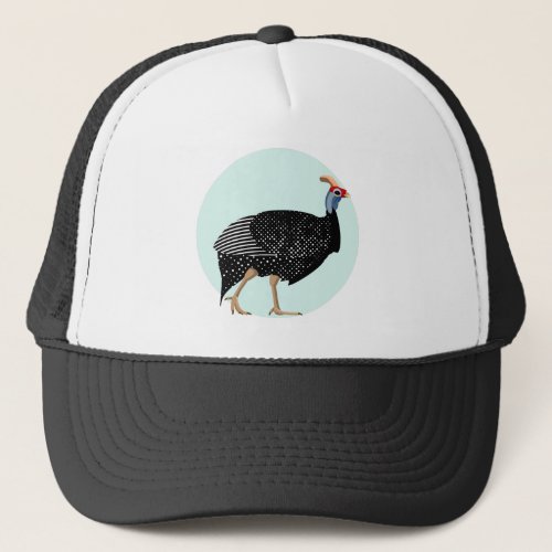 Guinea fowl illustration trucker hat