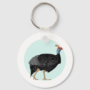 Guinea fowl keychain