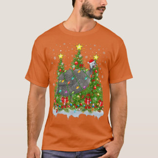 Guinea Fowl Lighting Xmas Tree Funny Guinea Fowl C T-Shirt