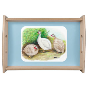Guinea Fowl Outside Serving Tray