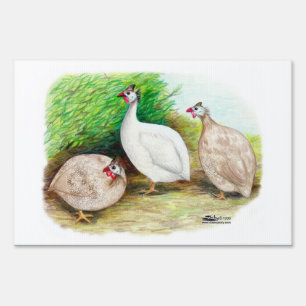 Guinea Fowl Outside Sign