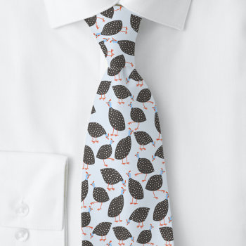 Guinea Fowl Pattern Blue Neck Tie by Squirrell at Zazzle