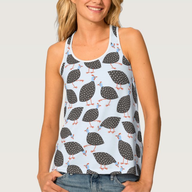Guinea Fowl Pattern Tank Top (Front)