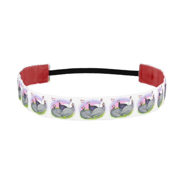 Guinea Fowl Quartet Athletic Headband (Front)