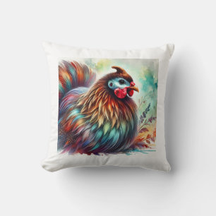 Guinea Fowl Serenity 220824AREF137 - Watercolor Throw Pillow