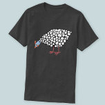 Guinea Fowl T-Shirt<br><div class="desc">A cute Guinea Hen having a contented peck.  Original art by Nic Squirrell.</div>