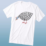 Guinea Fowl Tri-Blend Shirt<br><div class="desc">A cute Guinea Hen having a contented peck.  Original art by Nic Squirrell.</div>