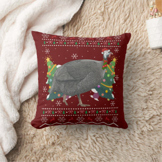 Guinea Fowl Xmas Gift Ugly Guinea Fowl Bird Christ Throw Pillow