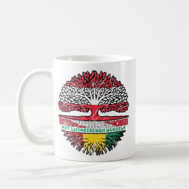 Guinea Guineisch Österreichisch Österreich Baum Coffee Mug (Left)
