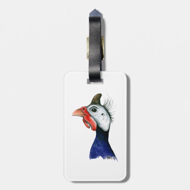 Guinea Head Luggage Tag (Back Vertical)