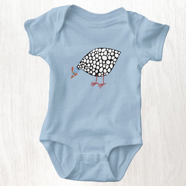 Guinea Hen Baby Bodysuit (Guinea fowl or Guineahen fun baby bodysuit)