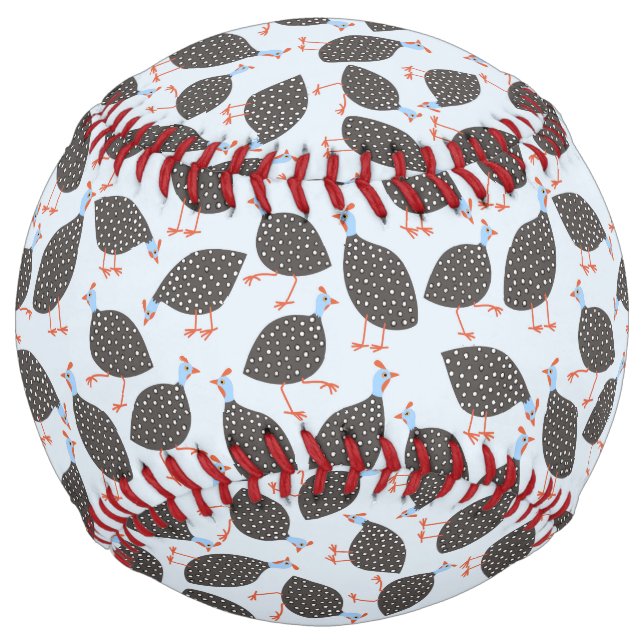 Guinea Hen Bird Pattern Softball (Front)