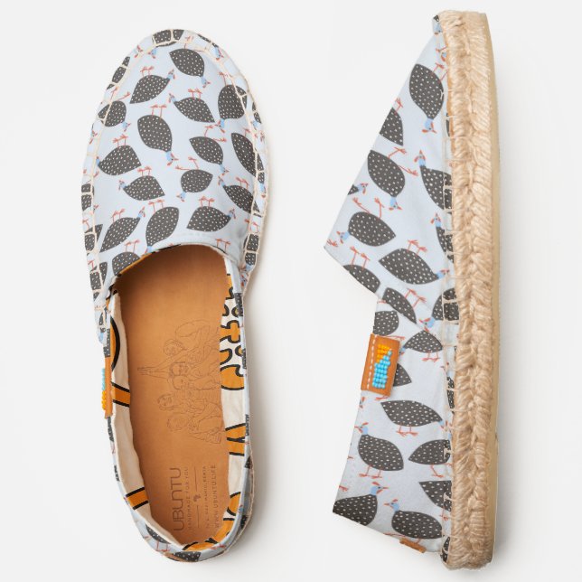 Guinea Hen Blue Espadrilles (Side)