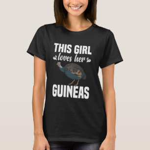 Guinea Hen Ceramic Hen Bird Food Lover Plush Guine T-Shirt