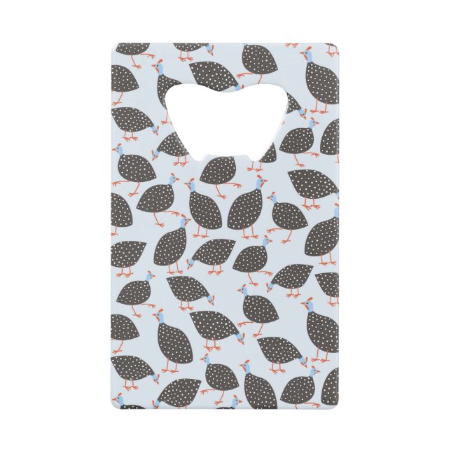 Guinea Hen Credit Card Bottle Opener (Front)