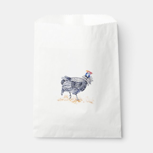 Guinea hen favor bag (Front)