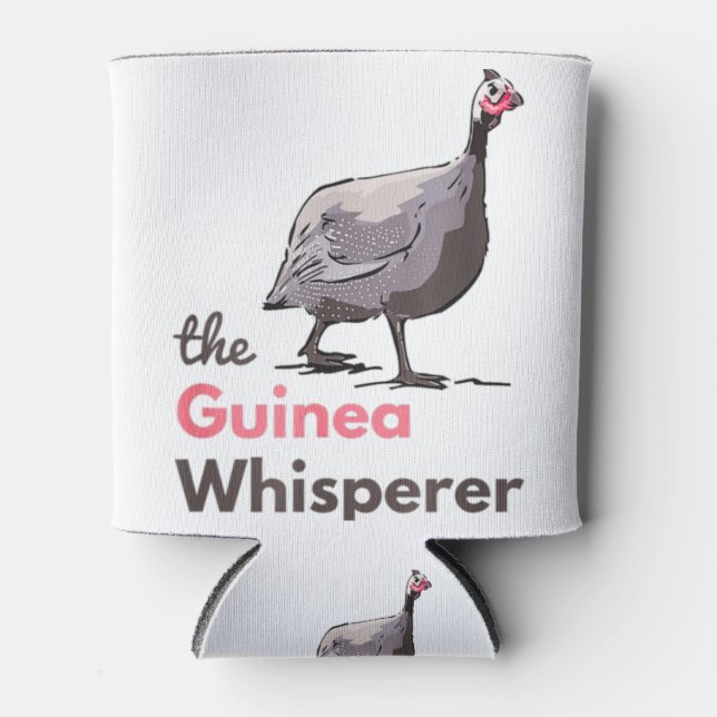 Guinea Hen Fowl Guineafowl Poultry Farm Can Cooler (Front)