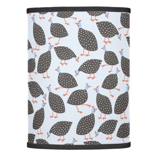 Guinea Hen Fun Bird Pattern Lamp Shade (Front)