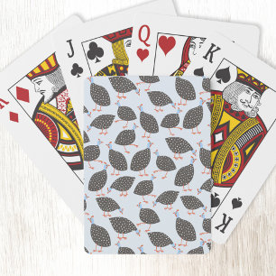 Guinea Hen Pattern Poker Cards