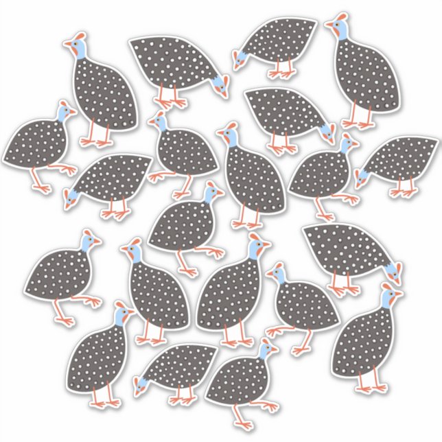 Guinea Hens Sticker (Front)