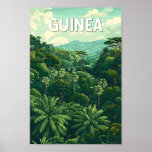 Guinea Illustration Travel Art Vintage Poster