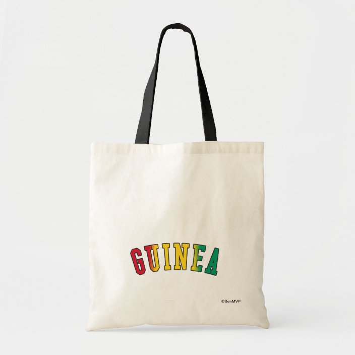 Guinea in National Flag Colors Tote Bag