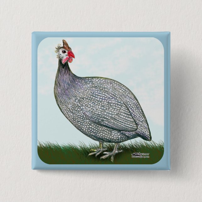 Guinea Lavender On Watch Button (Front)