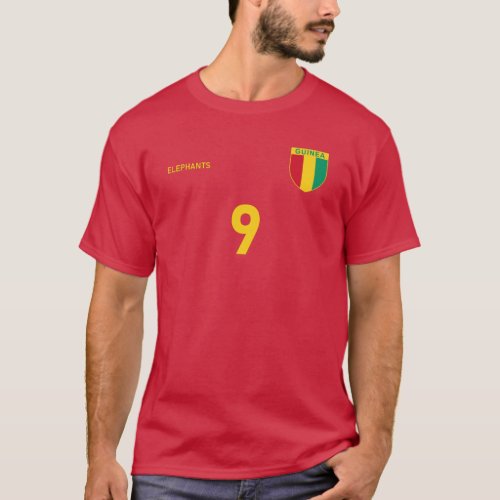 Guinea National Football Team Soccer Retro T_Shirt