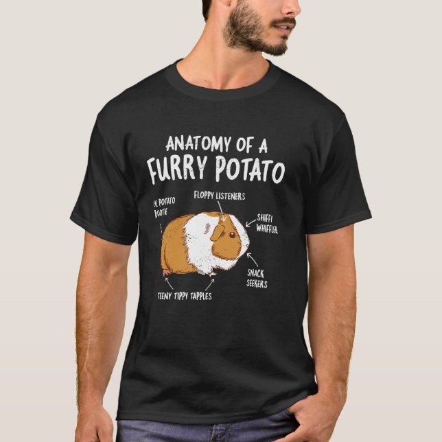 Guinea Pig Anatomy Of Furry Potato Funny Cavy Men  T-Shirt (Front)